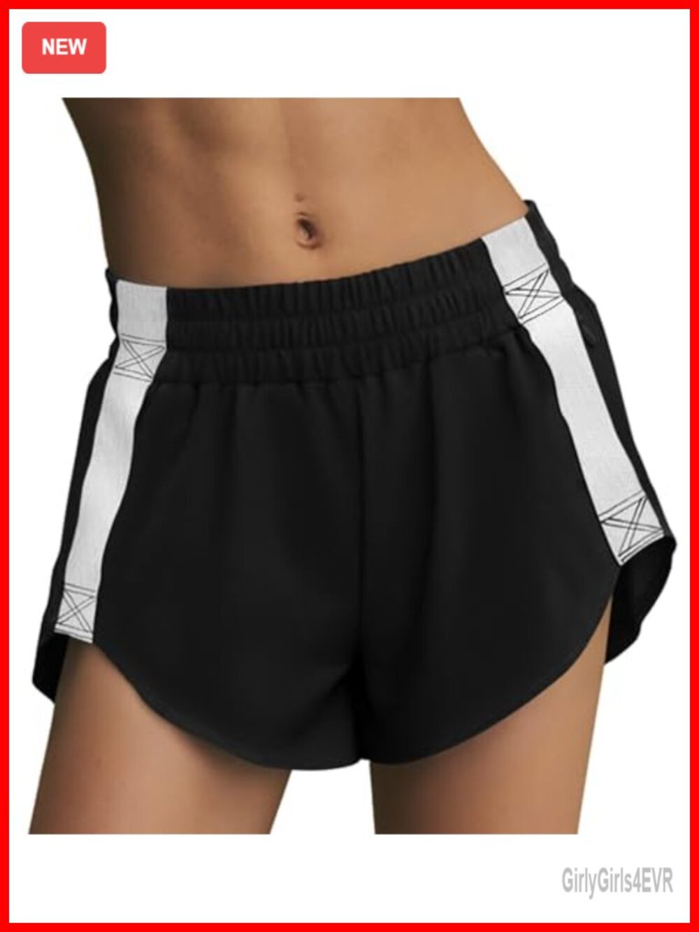 Womens Running Shorts High Waisted Workout Gym Shorts with Zip Pocket